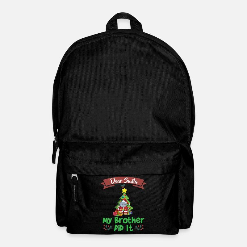 Dear Santa My Brother Did It Siblings Christmas - Rucksack - Schwarz