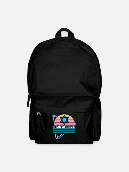 Davidstern Jüdisch Retro - Rucksack - Schwarz