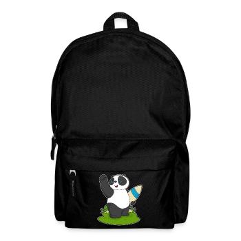 Été de planche de surf panda - Sac à dos - noir - Devant