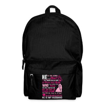Mon mari Il est la chanson de mon cœur - Sac à dos - noir - Devant