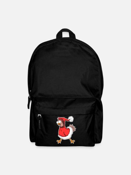 Weihnachten Huhn - Rucksack - Schwarz