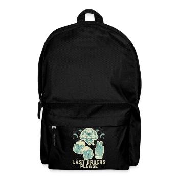 Bier, lustiger Spruch, zwei Bier im Pub bestellen - Rucksack - Schwarz - Vorne