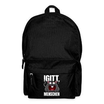 Igitt Menschen - lustige Ratte Spruch sarkasmus - Rucksack - Schwarz - Vorne