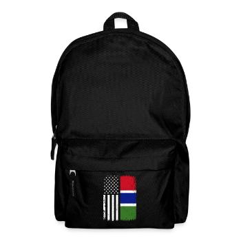 Gambian american flag, Gambia - Rucksack - Schwarz - Vorne