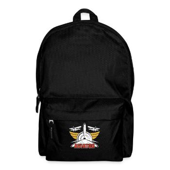 Flieger Jet Pilot Leichtflugzeug Kleinflugzeug - Rucksack - Schwarz - Vorne