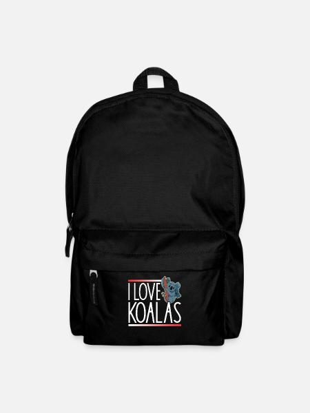 J’aime les koalas mignon Koala Koala Bear Animal - Sac à dos - noir
