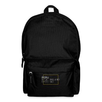 Peru Spruch - Rucksack - Schwarz - Vorne