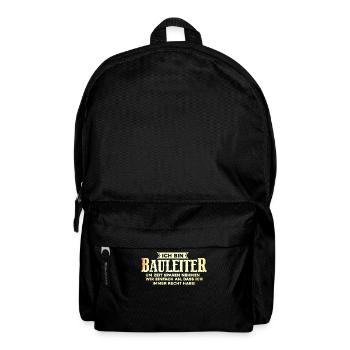 Bauleiter - Rucksack - Schwarz - Vorne