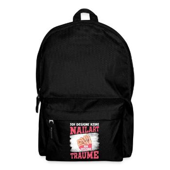Ich designe keine Nailart Nageldesignerin - Rucksack - Schwarz - Vorne