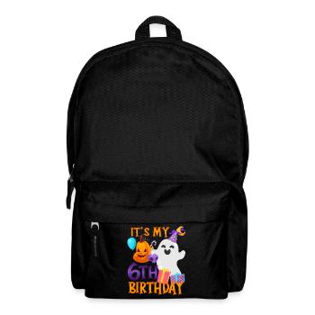 It's my 6th birthday Spooky Ghost Halloween - Backpack - black - Front