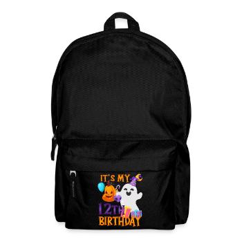 It's my 12th birthday Spooky Ghost Halloween - Backpack - black - Front