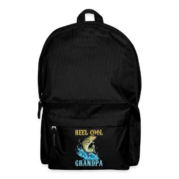 Reel Cool Grandpa Angler Fishing Fishing Fisherman - Backpack - black - Front