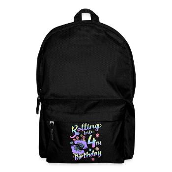 Rolling Into 4. Geburtstag Quad Skater - Rucksack - Schwarz - Vorne