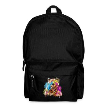 Art Academia Aesthetic Bear Watercolor - Backpack - black - Front