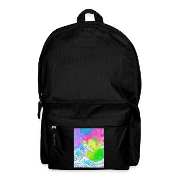 Art Academia Aesthetic Great Wave Off Kanagawa - Backpack - black - Front