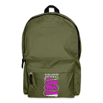 Karaoke Singer The Voices In My - Backpack - olive green - Front