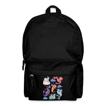 Flug Der Drachen Niedliche Elementare Mythische - Rucksack - Schwarz - Vorne