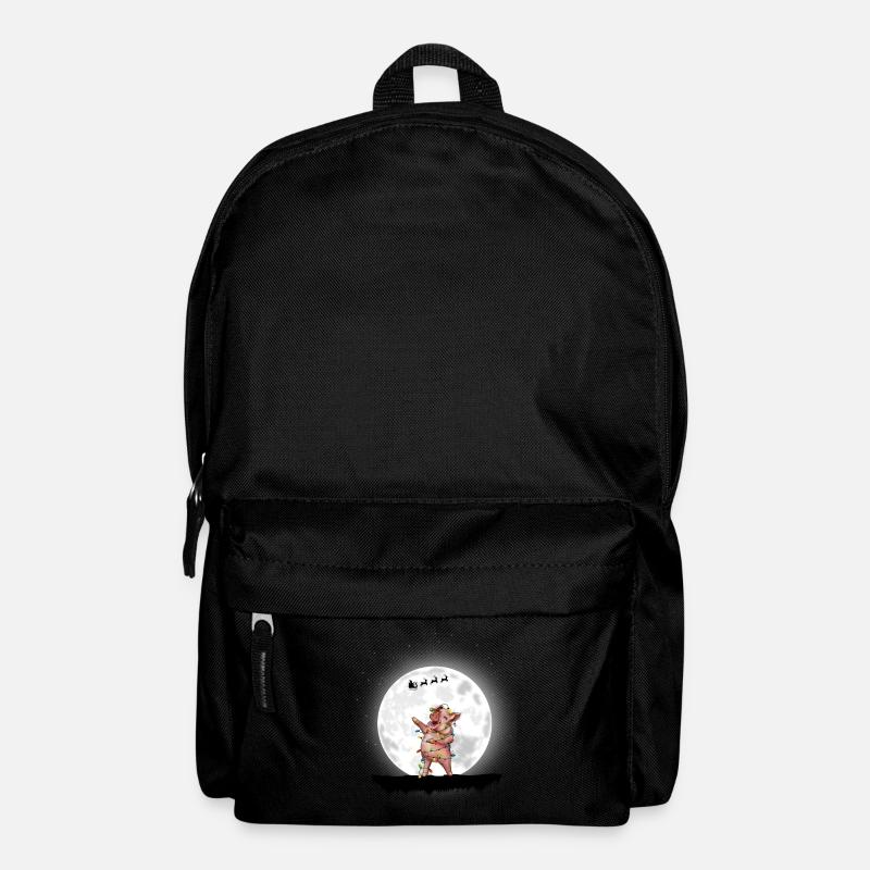 Cochon Lumières de Noël Farmer Noël - Sac à dos - noir