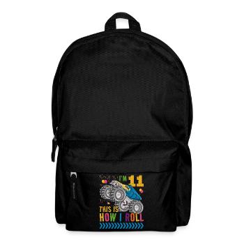 Ich Bin 11 Es Ist, Wie Ich Rollen | Monster Truck - Rucksack - Schwarz - Vorne