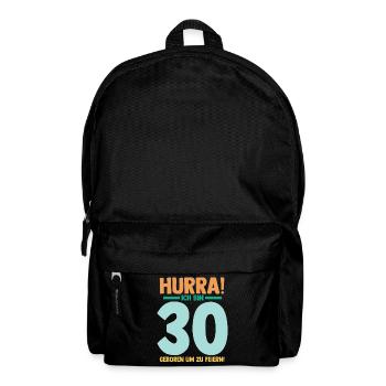 Dreißig 30 Jahre Dreißigster Geburtstag - Rucksack - Schwarz - Vorne