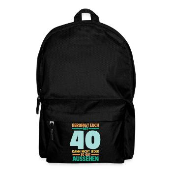 Vierzig 40 Jahre Vierzigster Geburtstag - Rucksack - Schwarz - Vorne