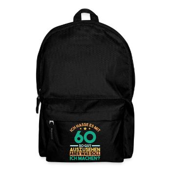 Sechszig Sechszehnter 60 Jahre Geburtstag - Rucksack - Schwarz - Vorne
