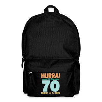 Siebzig 70 Jahre Siebzigster Geburtstag - Rucksack - Schwarz - Vorne