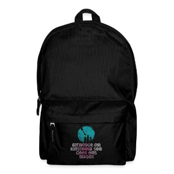Entweder ein Kunstwerk Sein Nageldesignerin - Rucksack - Schwarz - Vorne