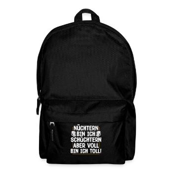 Nüchtern Bin Ich Schüchtern Aber Voll Bin Ich - Rucksack - Schwarz - Vorne