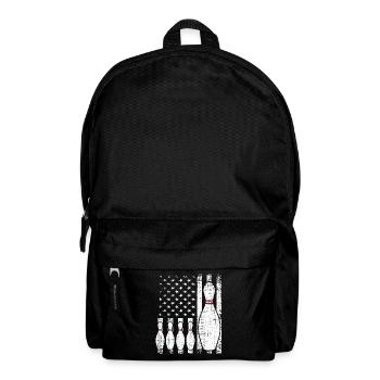 Bowling US Flagge Bowling-Spieler - Rucksack - Schwarz - Vorne