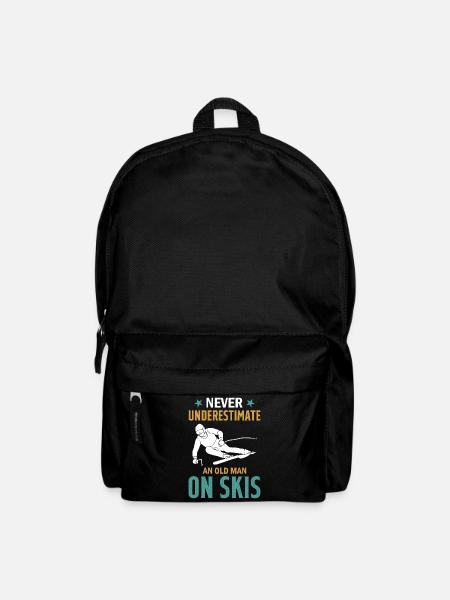 Ski Winter Skiing - Never Underestimate An Old Man - Rucksack - Schwarz