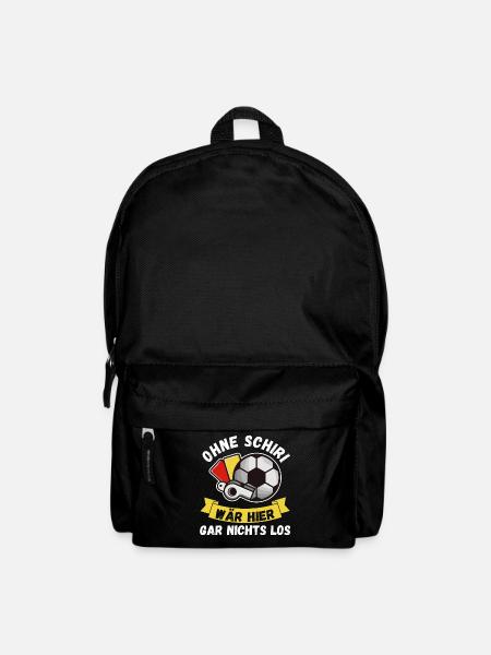 Schiri Unparteiischer Fußball Schiedsrichter - Rucksack - Schwarz