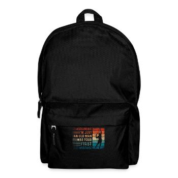 Assuming Im Just An Old Man Mistake Squash - Backpack - black - Front