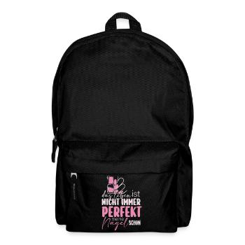 Das Leben Ist Nicht Immer Perfekt Nageldesignerin - Rucksack - Schwarz - Vorne