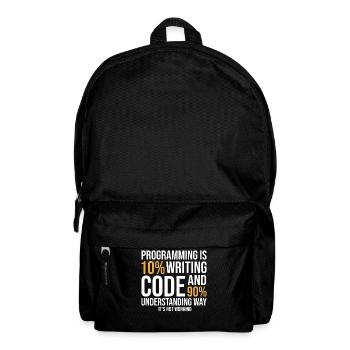 Programming Quote Saying Pun Joke - Rucksack - Schwarz - Vorne