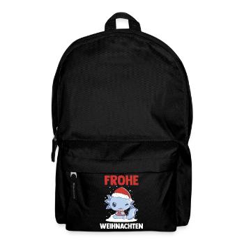 Weihnachts Axolotl Frohe Weihnachten - Rucksack - Schwarz - Vorne