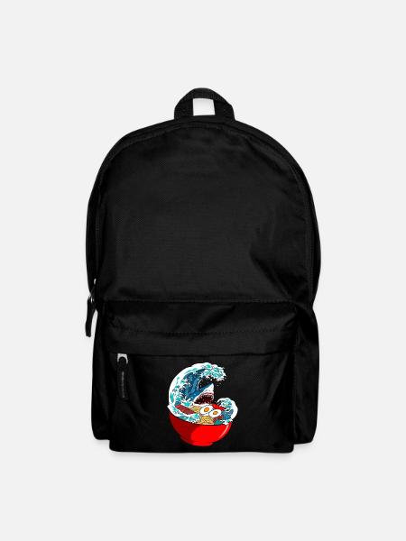 Hai isst ramen Japanisches Essen - Rucksack - Schwarz