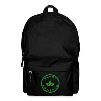 Plant Powered für Veganer, Freizeit und Workout - Rucksack - Schwarz - Vorne