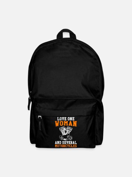 Love One Woman And Several Motorcycles Motorrad - Rucksack - Schwarz