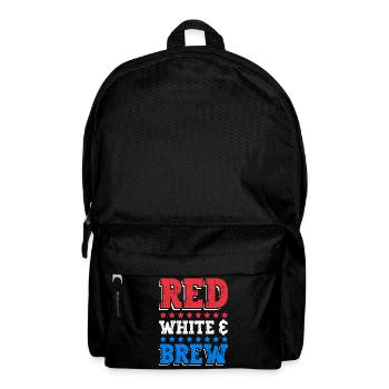 Red white and brown drink July 4 - Backpack - black - Front