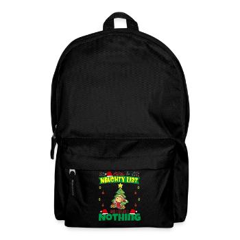 On The Naughty List And I Regret Nothing Santa - Backpack - black - Front