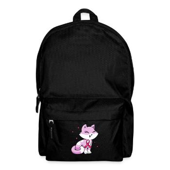 Chat nœud rose mignon octobre - Sac à dos - noir - Devant