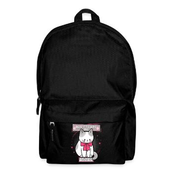 Funny cat says don't leave me, saying - Backpack - black - Front