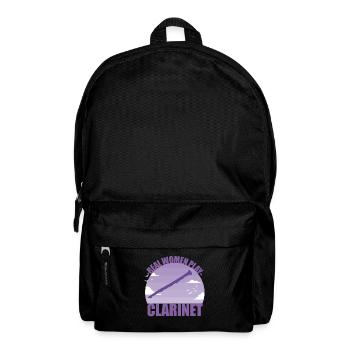 Clarinette Instrument Musicien Fille Cadeau - Sac à dos - noir - Devant