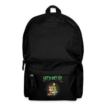 Let's Get Lit Advent Season Christmas Party X-Mas - Backpack - black - Front
