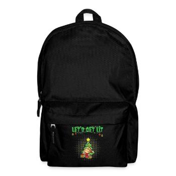 Let's Get Lit Advent Season Christmas Party X-Mas - Backpack - black - Front