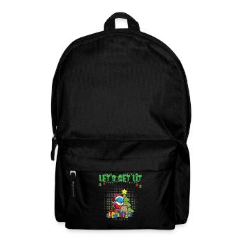 Let's Get Lit Advent Season Christmas Party X-Mas - Backpack - black - Front