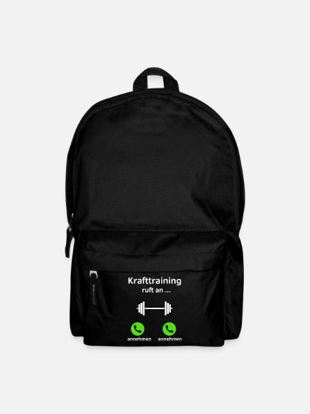 Krafttraining ruft an - annehmen oder annehmen? - Rucksack - Schwarz