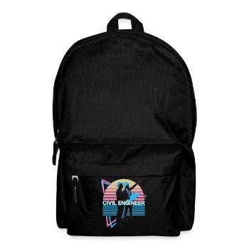 Civil Engineer Civil Engineering Retro - Backpack - black - Front