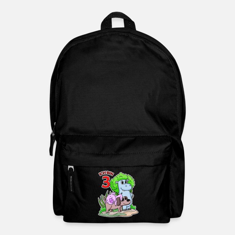 3. Geburtstag Niedliche Tiere 3 Jahre alt - Rucksack - Schwarz